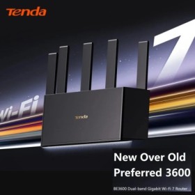 Tenda Router BE3600 WiFi 7 CPU de doble banda 1GHz aceleración para ju
