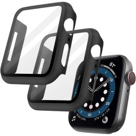 OFFCUP Transparente Fundas Apple Watch Series 9(2023)/Series 8/Series 7 45mm, 2pcs Apple Watch Protector de Pantalla, HD
