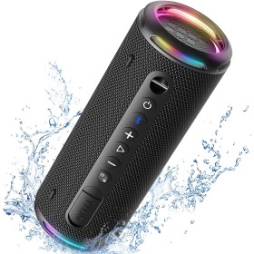 Tronsmart T7 Lite Altavoz Bluetooth 5.3, Potente, Portátil, con Luz LED de Color, IPX7, 24H de Reproducción, Sonido Estéreo,