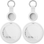 Localizador Bluetooth Blanco - 2 Pack Air Tracker Tag Funciona con Apple Buscar (Sólo iOS 14.5+), Encuentra Teléfono y Llaves,