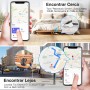 Localizador Bluetooth Blanco - 2 Pack Air Tracker Tag Funciona con Apple Buscar (Sólo iOS 14.5+), Encuentra Teléfono y Llaves,