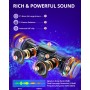 Tronsmart T7 Lite Altavoz Bluetooth 5.3, Potente, Portátil, con Luz LED de Color, IPX7, 24H de Reproducción, Sonido Estéreo,