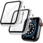 OFFCUP Transparente Fundas Apple Watch Series 9(2023)/Series 8/Series 7 45mm, 2pcs Apple Watch Protector de Pantalla, HD