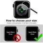 OFFCUP Transparente Fundas Apple Watch Series 9(2023)/Series 8/Series 7 45mm, 2pcs Apple Watch Protector de Pantalla, HD