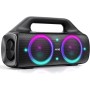 AKONE Altavoz Bluetooth Portátil Potente 80W de Pico, Con Luz LED, Super Bass, 24H de Reproducción, Impermeable IP67 Para