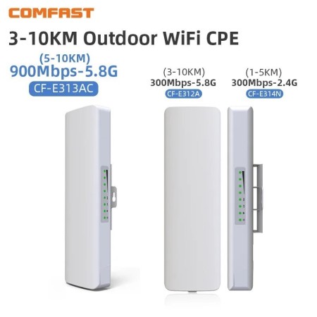 COMFAST WIFI de largo alcance para exteriores CPE 300-900M 2,4/5G puen
