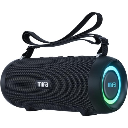 MIFA A90 Altavoz Portátil Bluetooth Inalámbrico Impermeable RGB LED Luz True Wireless Stereo 30 Horas de Reproducción, Micro-SD,