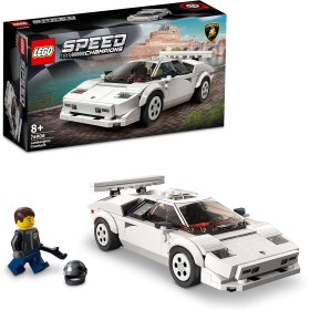 LEGO 76908 Speed Champion Lamborghini Countach, Réplica de Coche de Carreras, Deportivo de Juguete para Niños a Partir de 8