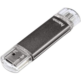 Hama Laeta Twin USB 2.0 Memory Stick 64GB Micro USB OTG 15MB/s Grey