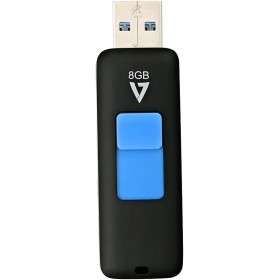 V7 VF38GAR-3E Slider USB 3.0 Flash Drive 8GB Black/Blue