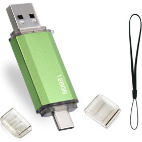 Type-C and USB 2.0 OTG Flash Drive 128GB 2 in 1 USB Pendrive Memory Stick for Android Smartphones, Windows, Android, PC,