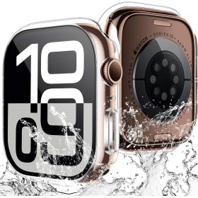 TAURI Paquete de 2 Estuches Impermeables Diseñados para Apple Watch Series 10 46 mm, [Certificado IP67 a Prueba de Agua] con