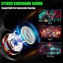 Cascos Gaming con Micrófono Suave, Luz RGB, Sonido Envolvente Claro, Orejeras Ligero Cómodo Ajustable, Auriculares Gaming Blanco