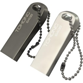 64GB USB Flash Drive 2 Pieces, Waterproof Pendrive Metal Memory Stick USB 2.0 Portable Flash Drive 64GB USB with Keychain for