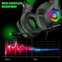 Ozeino Auriculares Gaming para Ps4 Ps5 PC Xboxone, Cascos Gaming con Cancelación de Ruido con Micrófono, Luz LED, Graves