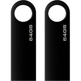 USB Flash Drives 64GB [2 Pieces] Metal Pendrive 64GB USB Flash Drive Waterproof Memory Stick 64GB with Keychain for Computers,