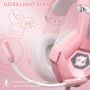 Ozeino Cascos Gaming para Ps4 Ps5 PC Xboxone, Auriculares con Micrófono, Bajos Estéreo, Control de Volumen, LED RGB