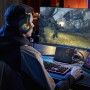 Ozeino Cascos Gaming para Ps4 Ps5 PC Xboxone, Auriculares con Micrófono, Bajos Estéreo, Control de Volumen, LED RGB