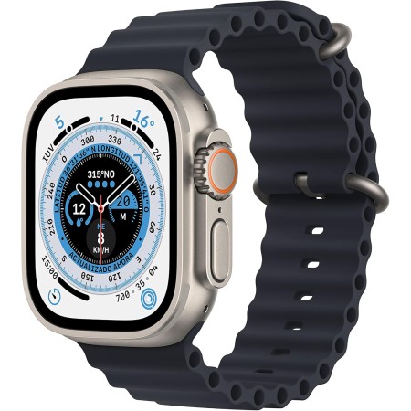 Apple Watch Ultra (GPS + Cellular, 49mm) Caja de Titanio con Correa Ocean en Color Medianoche - Talla Unica (Reacondicionado)