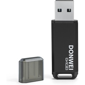 Pendrive 64 GB, USB 2.0 Flash Drive with LED Indicator for Data Storage and Backup - Black
