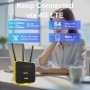 Enrutador KuWFi CAT6 CAT4 4G + 4G, 1200Mbps, 2,4G, 5GHz, WiFi, módem L