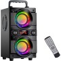 SUPNIU Altavoz Bluetooth Potente de 60W (80W Peak) con Doble Subwoofer y Bajo Profundo, Altavoces Bluetooth Portátiles con