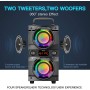 SUPNIU Altavoz Bluetooth Potente de 60W (80W Peak) con Doble Subwoofer y Bajo Profundo, Altavoces Bluetooth Portátiles con