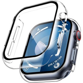 TAURI 2 Pack Funda Apple Watch 10 46mm, Ultra Delgada PC Funda, Protección Completa, Protector Apple Watch 46mm[contra caídas]