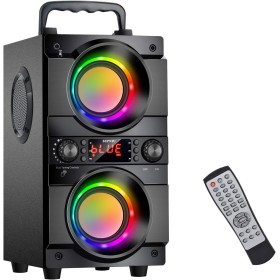 SUPNIU Altavoz Bluetooth Potente de 60W (80W Peak) con Doble Subwoofer y Bajo Profundo, Altavoces Bluetooth Portátiles con