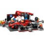 LEGO City Parada en Boxes de F1 y Equipo de Mecánicos con Coche Ferrari de Juguete para Niños y Niñas de 6+ Años, Maqueta de