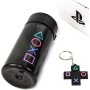 Botella de agua PlayStation Botella deportiva 18oz y llavero Regalo Adultos y ni