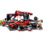 LEGO City Parada en Boxes de F1 y Equipo de Mecánicos con Coche Ferrari de Juguete para Niños y Niñas de 6+ Años, Maqueta de