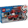 LEGO City Parada en Boxes de F1 y Equipo de Mecánicos con Coche Ferrari de Juguete para Niños y Niñas de 6+ Años, Maqueta de