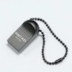 64GB Metal Portable USB Flash Drive, Pendrive Flash Drive With Hanging Chain, External Storage USB 2.0 For Tablets (Black)