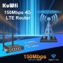 Enrutador WiFi KuWFi 4G LTE 2,4G CAT4 300Mbps puerto RJ45 compatible c