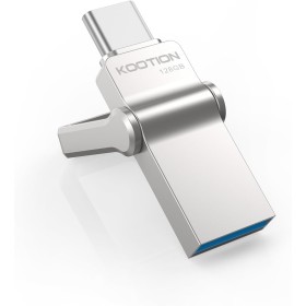 KOOTION USB Type C Memory Stick 128GB 2 in 1 USB 3.0 UDP-Tech USB A & Type C Key Waterproof Mini Pendrive Type C 128GB OTG