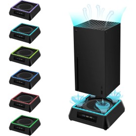 Mcbazel Xbox Series X Soporte de refrigeración con luz RGB/ Función de refrigeración ajustable/ Indicador LED / Puertos USB 3.0