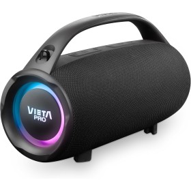Vieta Pro Altavoz con Bluetooth Potente Portátil de 100W | Speaker con Luces LED de 15H Batería y Radio FM Waterproof. Altavoz