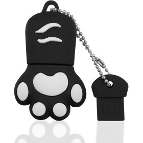 USB Flash Drive 64GB, Pendive USB 2.0 Flash Drive 64GB Lovely Cat Paw Shape Memory Stick for PC, Tablets and Gift ect (Black)