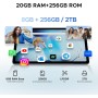 DOOGEE T36 Tablet Android 15, Tablet 12 Pulgadas 2.4K FHD+ 90Hz, 20GB+256GB(2TB/TF), Tablet Octa-Core 2.2 GHz, 4G LTE, 8800mAh/