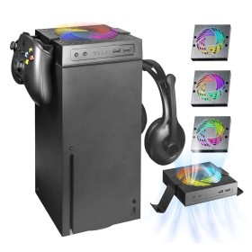 Ventilador para Xbox Series X Cooling fan con luz LED Sistema de refrigeración por Soporte ventilador superior con filtro de