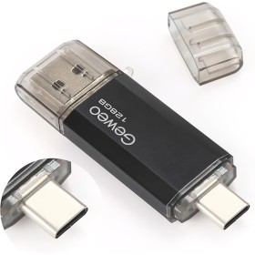 USB Flash Drive 128GB, Flash Drive USB 2.0 Pendrive 128GB 2 in 1 OTG USB C Memory Stick for Android Smartphones, Windows,