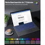 MoKo Teclado Español Ñ para Microsoft Surface Pro 7 Plus/Pro 7/Pro 6/Pro 5/Pro 4/Pro 3, QWERTY Teclado Bluetooth con Trackpad,