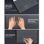 MoKo Teclado Español Ñ para Microsoft Surface Pro 7 Plus/Pro 7/Pro 6/Pro 5/Pro 4/Pro 3, QWERTY Teclado Bluetooth con Trackpad,