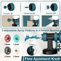 Pistola de Pintura HVLP 700W, Pulverizador Eléctrico con Tanque de 1200ML, Flujo de 1000ML/Min, 4 Boquillas y 3 Modelos, Flujo