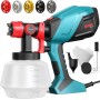 ENEACRO HVLP Pistola de Pintura, 700W Pulverizador Eléctrico con Contenedor de 1200ml, Flujo y Ángulo de Rociado Ajustables, 5