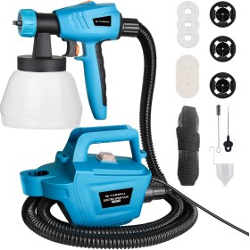 Tilswall Pistola de Pintura 800W, con Tanque Desmontable De 1300 Ml, Máx 1200ml/min 3 Patrones De Pulverización, 3 Tamaños De