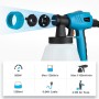 Tilswall Pistola de Pintura 800W, con Tanque Desmontable De 1300 Ml, Máx 1200ml/min 3 Patrones De Pulverización, 3 Tamaños De