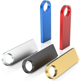 ABLAZE Pendrive 2GB 5 Pieces Mini Metal USB Flash Drive 2.0 Waterproof 2GB Pen Drive 5 Pack for Laptop, Computer, TV, Car (5