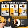 ElectroPrime© Pistola de Pintura, 1000W HVLP Pulverizador de Pintura Electrica, 4 Boquillas & 3 Patrones,1200ML,1000ML/MIN